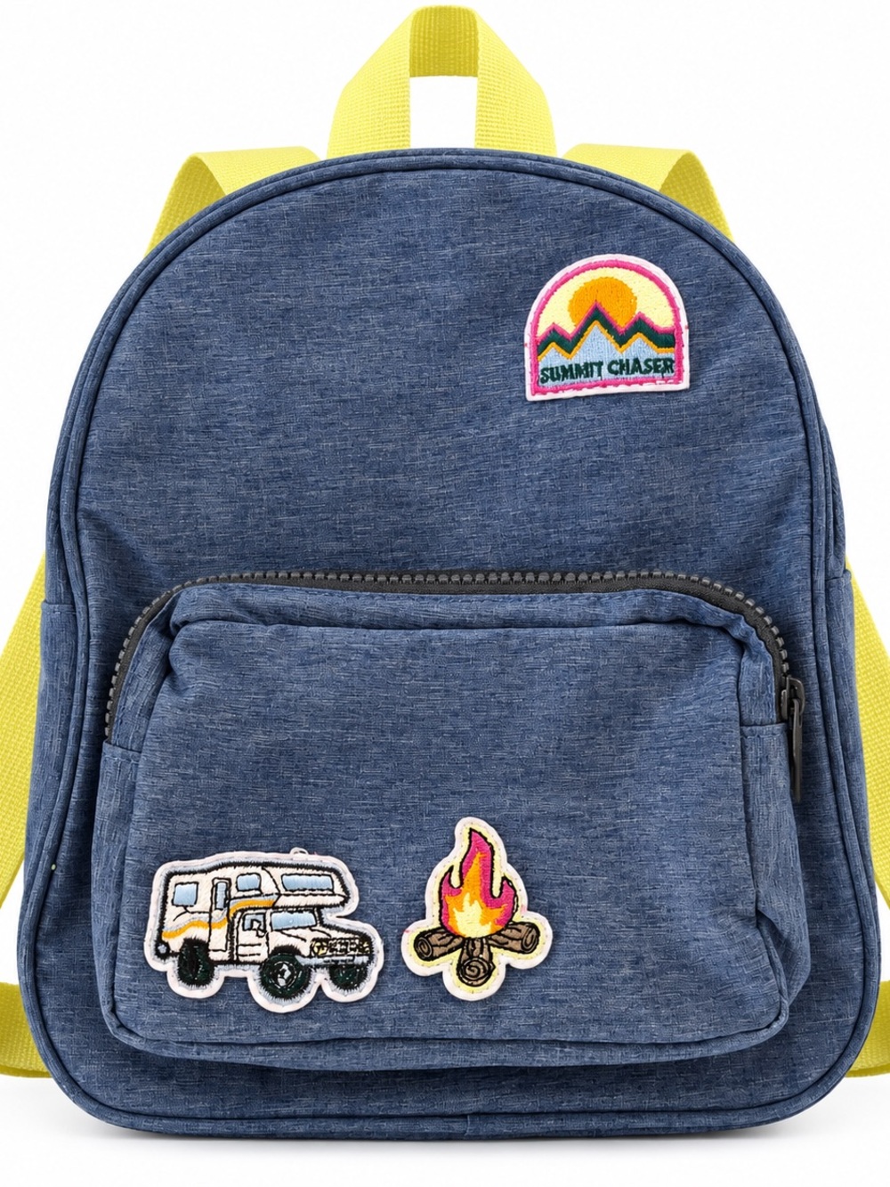 Kids Blue Yellow Camping Camper Campfire Backpack